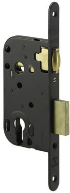 Jpm - Serrure multibat tetiere acier noire-pene a rouleau cle i - Axe mm.50 -