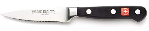 WÜSTHOF Model 40663-7/09, Classic 3.5 Inch Fully-Serrated Paring Knife | Precision Forged High-Carbon Stainless Steel German Made
