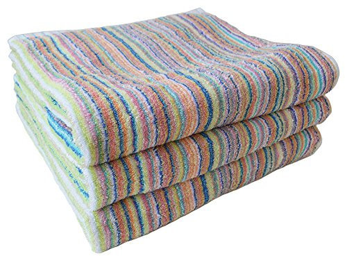 Drei Sets Imabari Badetuch Eco Stripe Deals (bleibt Garn Badetuch)
