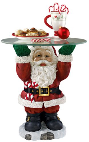Weihnachtsschmuck - Santa Claus Glas Gekrönt Feiertags-Dekor Beistelltisch