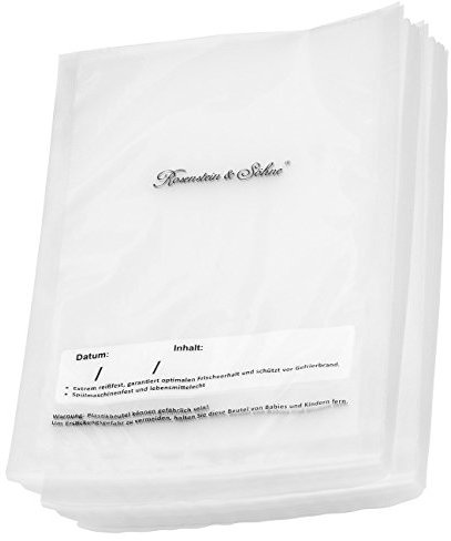 Rosenstein & Söhne Zubehör zu 50 Profi-Folienbeutel 28x40 cm für Vakuumierer