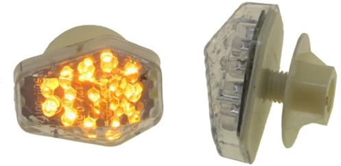 Citomerx Motorrad Blinker Verkleidungsblinker Raceroll transparent E-geprüft geeignet für Motorrad, Moped, Roller mit passendem Gewinde bzw. Adapter