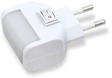 Avidsen 654600 Luce Notturna con Interruttore Accenso/Spento con 4 Led, Bianco