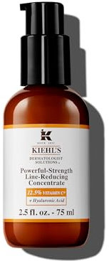 KIEHL'S Powerful-Strength Line-Reducing Concentrate, 75 ml, glättendes Anti-Aging-Serum, Gesichtsserum mit 12,5 % Vitamin-C und Hyaluronsäure zur Verringerung von Falten