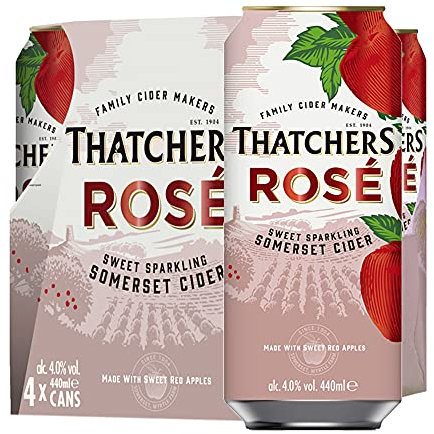 Thatchers Rosé Cider, 4 x 440ml
