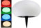 ChiliTec Solar Kugelleuchte 25cm - Solarkugel mit Erdspieß Solarzelle IP44 Wetterfest Dämmerungs-Sensor 7 einstellbare Farben RGB