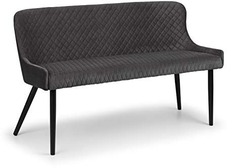 Julian Bowen Luxe Bank mit hoher Rückenlehne, grau