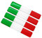 PTDecals 4 Pezzi 90x15mm Resina epossidica Flessibile Morbida Italia Bandiera Italiana Emblema Adesivo Decalcomanie per Veicolo Auto Auto Moto Casco Decorazione della casa