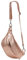SH Leder ® echt Leder Hüfttasche Damen Herren unisex Gürteltasche für Festival Reise Bauchtasche mittelgroße Crossbody Bag Frauen Ledertasche 32x17cm Marie G528 (Rosegold)