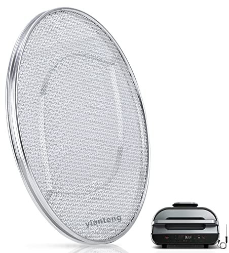 yianteng Stainless Steel Splatter Shield for Ninja FG551 Foodi, Accessories for Reusable Ninja Foodi Smart XL 6-in-1 Indoor Grill, Foodi Smart XL Accessories, Ninja Foodi Grill Air Fryer Accessories