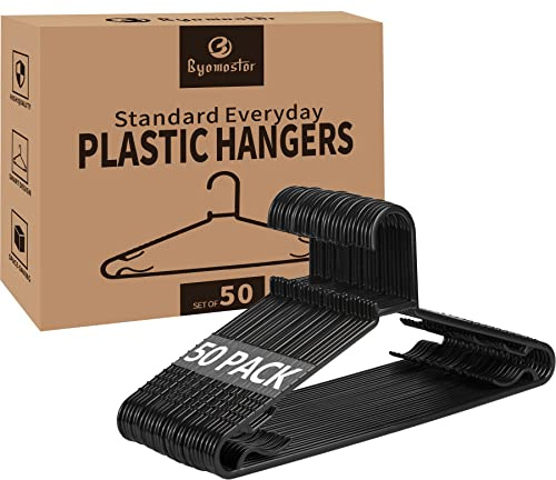 Byomostor Plastic Hangers 50 Pack