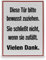 Betriebsausstattung24 Türschild Diese Tür bitte bewusst zuziehen… - Größe (BxH): 6,0 x 8,0 cm - Material: Selbstklebende Folie - Farbe: Weiß - Hinweisschild Tür