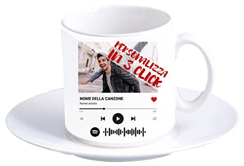My Custom Style Tazzina da The Personalizzata con Foto e Canzone spotify