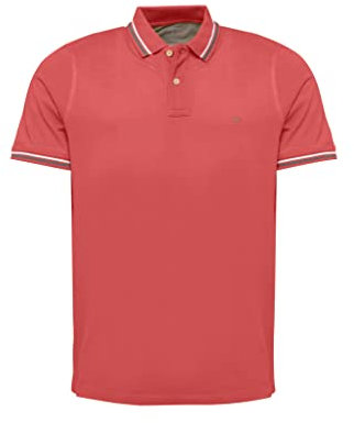 Polo-Shirt mit Kontrast-Details Flamingo/XL