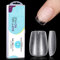 TOMICCA Extra Short Coffin Nail Tips - 360Pcs No File Full Cover Acrylic False Gel Nails for Nail Extension, 15 Sizes Pre-shaped Double-sided Matte Fake Nail Tips with Box