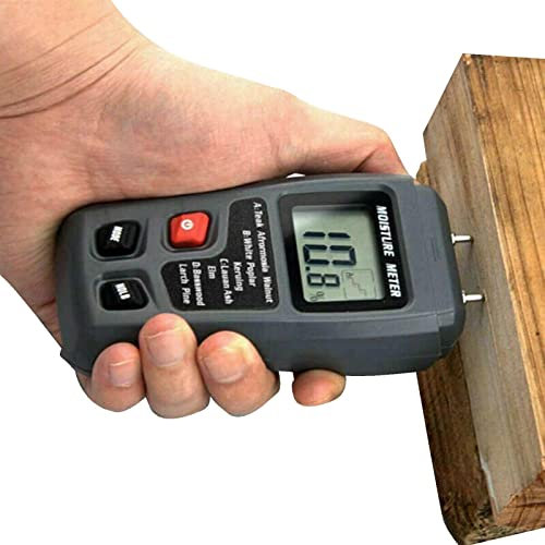 5 Humidimètre en bois | Détecteur d'humidité numérique de type broche - Détecteur précis de type broche, humidimètre pour bois Matériaux de construction Bois de chauffage Zcsxk