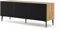 BIM Furniture TV-Schrank Ravenna B 150 cm 3D mit gefräster Front Hochwertiges MDF Metallbeine Lowboard Schrank Sideboard Kommode Fernsehtisch (Eiche Artisan/schwarz matt, Schwarze Beine)