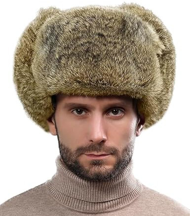 XGOPTS Fliegermütze mit Ohrenklappen Russische Mütze Herren Wintermütze Plüsch Trappermütze Outdoormütze Geeignet für Outdoor-Aktivitäten wie Skifahren Braun