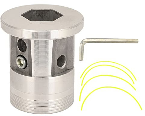 Universeller Rasentrimmerkopf-Ersatz, Aluminium-Zylinder-Rasenmäher-Jätkopf, Langlebiger Metall-Gras-Trimmerkopf für Garten oder Landwirtschaft