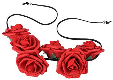 minkissy Hochzeitsstirnband Brauthaar Braut Blumenkranz Kopfbedeckung Kopfbedeckungen Mit Blumen Für Die Braut Blumenkopf Kranz Braut Stirnband Brautkopfschmuck Baby Rose Zubehör