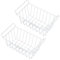 2 Cubos Organizadores para Congelador, Cestas de Almacenamiento para Cestas de Refrigerador, Cestas de Alambre de Metal con Asas para Congelador Vertical (48,5x24,5x20