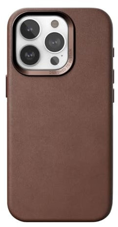 Woodcessories - Leder Case kompatibel mit iPhone 13 Pro Hülle Leder braun - Veganes Leder aus Aloe Vera