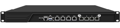 HUNSN 1U 19 Inch Rack Mount Firewall Appliance, VPN, Network Router, Intel N100, RJ55, AES-NI, 8 x 226-V 2.5GbE LAN, Console, VGA, GPIO, SIM Slot, Barebone, NO RAM, NO Storage, NO System