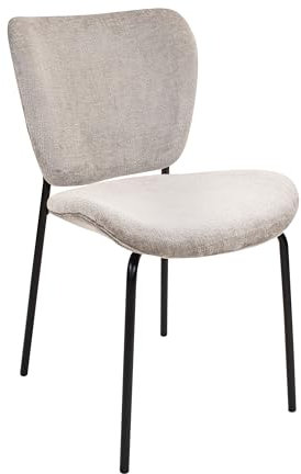 Kick Collection Esszimmerstühl IZE - Beige - Modern und Hochwertig - Chenille stof en Metall - Erhältlich in vielen Farben