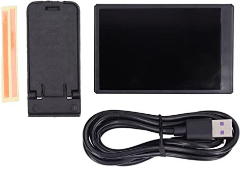 Computer Monitoring Secondary Screen, LCD Screen Inside PC Case Set 3.5 Inch Display with Bracket Data Cable Double Sided Adhesive for Laptops