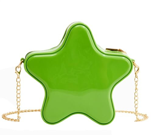 MEZHEN Handtasche Stern Tasche Umhängetasche Damen Crossbody Bag Mädchen Taschen Stern Kettentasche Tasche Mitgebsel Geschenke Süße Stern Geldbörse 3D