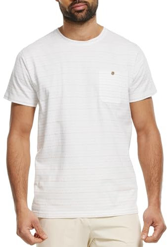 Indicode Herren INHelmuth T-Shirt mit Rundhals-Ausschnitt | Herrenshirt Sommershirt für Männer Offwhite, XL