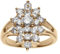 1001 Bijoux Bague plaqué or marquise oxydes blancs + écrin (offert) - tour de doigt 52