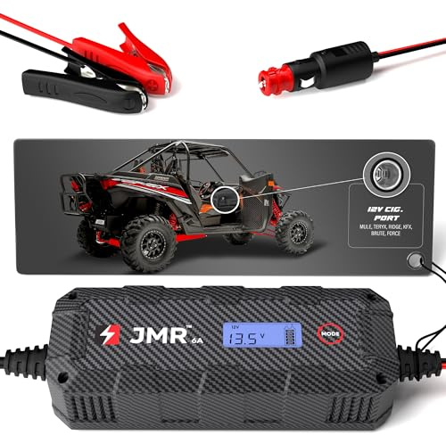 JMR Batterieladegerät für Kawasaki Mule TERYX Ridge KFX Brute Force Alle Modelle Autobatterie Ladegerät Erhaltungsladegerät Akkuladegerät Erhaltungsgerät Wartungsgerät Auflader (Kein Lithium-Modus)