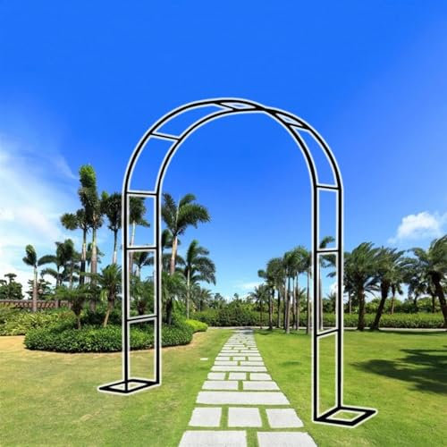 MYYSOQUZ Gartenbogen Aus Metall, Rosenbögen, Freistehend Hochzeitsbogen, Gartenspalier Für Kletterpflanzen, Rosenbogen Aus Metall Stabil Verzinkt, 40cm Breit X 220/230 cm Hoch,140x230x40CM