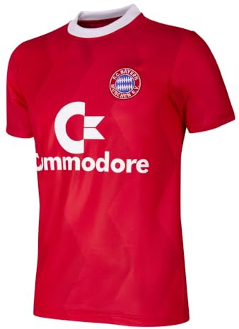 COPA Football - Retro Fußballtrikot Herren - FC Bayern München 1988/89 - Rot - 100% Polyester - Größe M