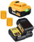 Haute capacité 20V 6.0Ah avec Chargeur Rapide et 1 Batterie XR 6.0Ah Li-ION de Rechange pour Batterie DeWalt 18V DCB200 DCB184 DCB101 DCB107 DCB112 DCB105 DCB115 DCB203