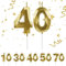 URAQT Geburtstag Zahl Kerzen, Gold Glitzer Geburtstagskerzen, Dekorative Geburtstagstorte, Hochzeitsparty, Abschlussfeier Usw 4 und 0