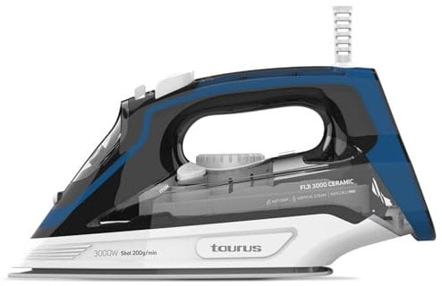 Taurus - Plancha de vapor 3000 Ceramic | 3000W | Golpe de vapor de 200g/min | Vapor continuo de 45g/min | Suela de cerámica | Doble sistema anti cal