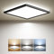 BLNAN LED Deckenleuchte 24W Deckenlampe Flach, Warm Neutral Kalt Weiß 3000K/4000K/5000K, 2400LM Panel mit Hinterleuchtung für Schlafzimmer, Wohnzimmer, Küche, Flur, Bad, Keller, 30CM Schwarz
