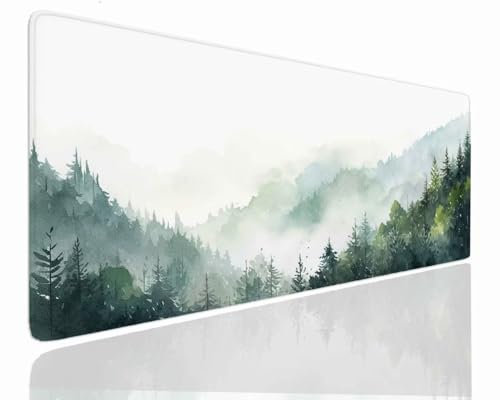 Tappetino Mouse XXL Gaming 1200x600x4mm Tappetino Scrivania Grande Mouse Pad Mat con Bordi Cuciti, Tappetino Gaming Base in Gomma Antiscivolo, Mousepad per Tappetino Mouse e Tastiera PC, Mountain