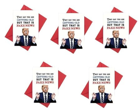 Humor-Geburtstagskarte für Vater, Mutter, 5 Stück, Donald-Weihnachtskarte, DJT-Karten, Geburtstagskarte, Gruß, Geburtstag, lustig