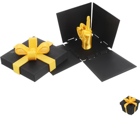 KOMBIUDA Kunststoff Goodie Boxen Finger Urlaub Brautjungfer Vorschlag Box Weihnachten Party Favor Schwarz