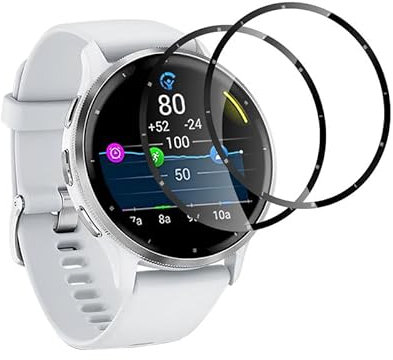 Banuyaw für Garmin Venu 3 Schutzfolie Soft TPU Folie Garmin Venu 3 Panzerfolie, Bläschenfrei Displayschutzfolie Garmin Venu 3 Schutzglas Ultra HD Garmin Venu 3 Glasfolie, 2 Stück