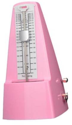 Dickly Metronom-Track-Tempo und Beat-Metallknopf, rostfrei, universell, professionell, für Violine, Cello, Saxophon, Gitarre, Ukulele, Schlagzeug, Rosa