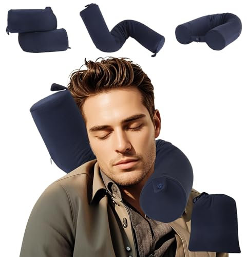 EPROICKS Nackenkissen Flugzeug Reisekissen kann biegen - Flugzeug Kissen, Flexibilität nackenhörnchen Flugzeug für Erwachsene, längere Reisen, Auto, Zug
