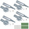 WOLMIK Push to Open Door Catches - 4 Pack Magnetic Door Push Opener Catches for Cupboard, Push Latch Release Door Magnet Kitchen Drawer Closer, Cabinet Opener for Damper Large Wardrobe Closure - Grey