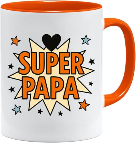 Jungle Mug Super Papa - Tasse Papa Vertertag avec inscription en allemand - Tasse à café comme cadeau de fête des pères - Cadeau d'anniversaire