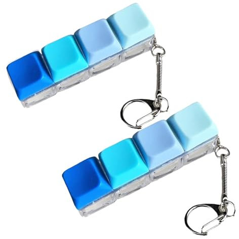 Lot de 2 porte-clés Fidget Toys, parfaits comme jouets anti-stress pour les fêtes, l'école, le bureau, porte-clés drôles pour soulager le stress, avec designs colorés