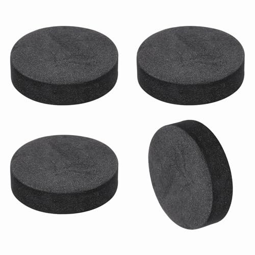 sourcing map 4 Pcs Single Sided Speaker Isolation Feet Pads, 40mmx10mm Non Slip Foam Shock Absorption Base Pad Amplifier Stand Feet Mat for Speaker HiFi Home Theater Sound System, Black