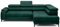 DomoHome Ecksofa Freistehend Mit Schlaffunktion Und Verstellbaren Kopfstützen, Chaiselongue, Rechts Seite, 278×197×76/98 cm, Schlaffläche: 88×200 cm, Stoffbezug In Flaschengrün